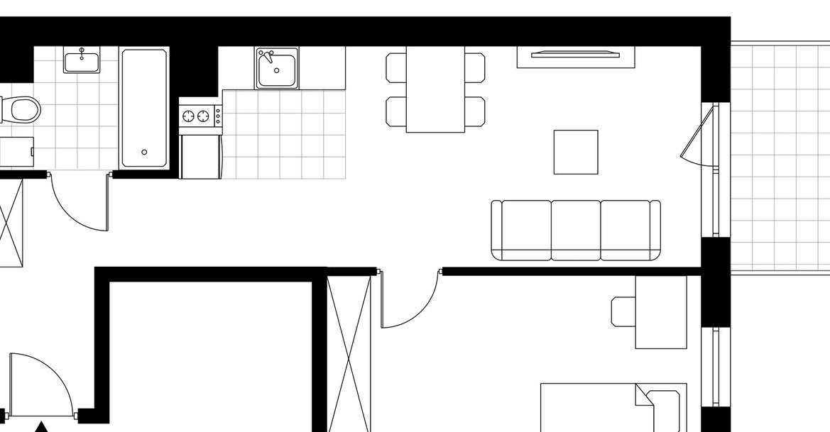 2-pokojowe mieszkanie 42m2 + balkon Bez Prowizji