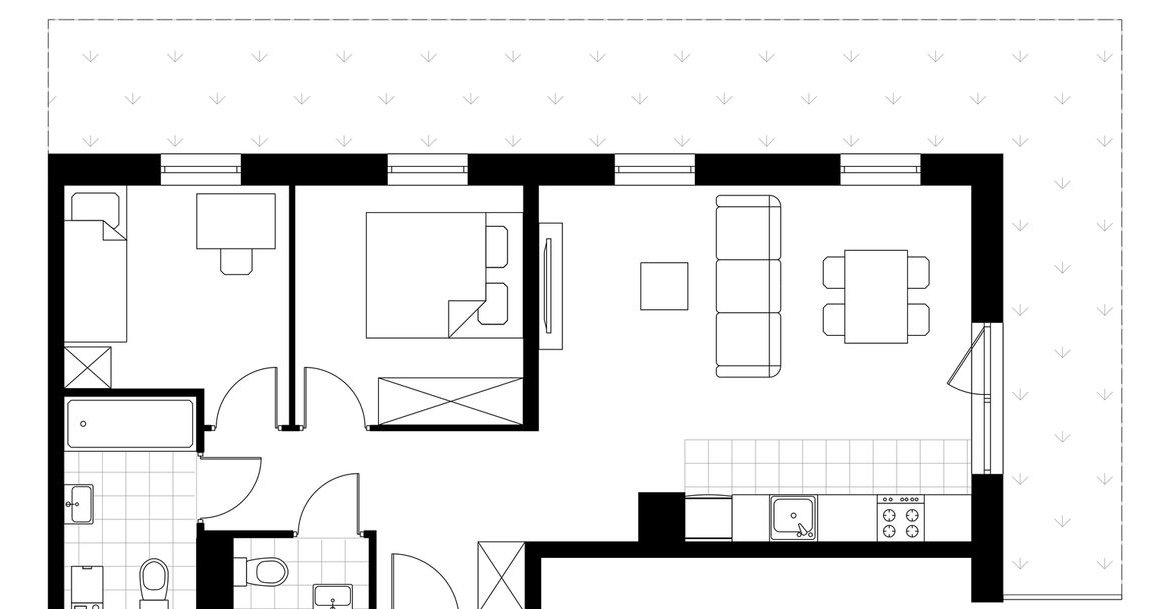 3-pokojowe mieszkanie 54m2 + ogródek Bezpośrednio