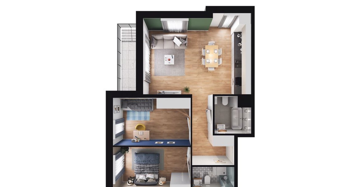 3-pokojowe mieszkanie 68m2 + balkon Bez Prowizji