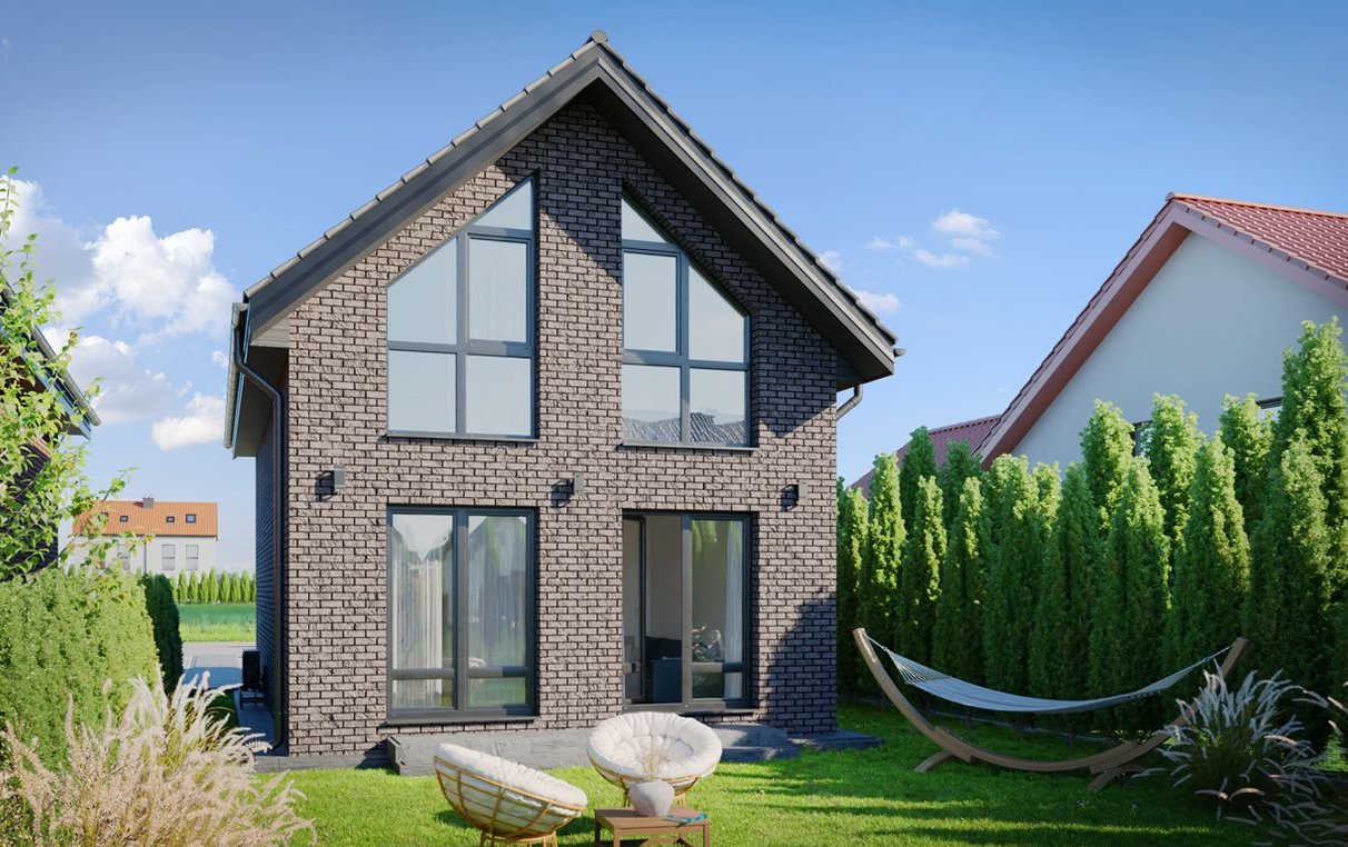 Nowoczesny dom wolnostojący| Cegła Vandersanden na elewacji