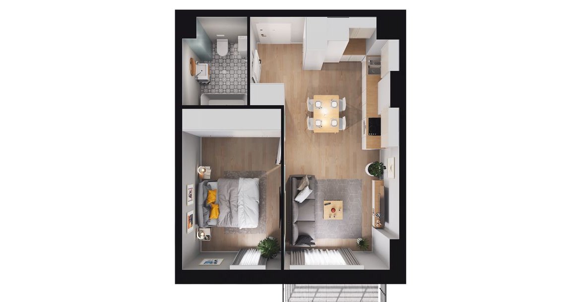 2-pokojowe mieszkanie 38m2 Bez Prowizji