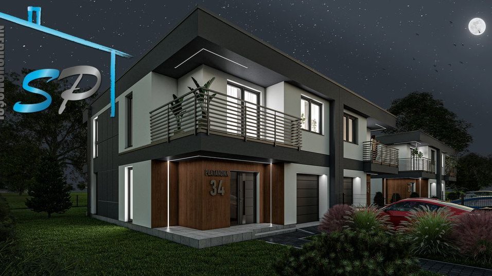 Bliźniak z garażem, dyży ogródek, wysoki standard