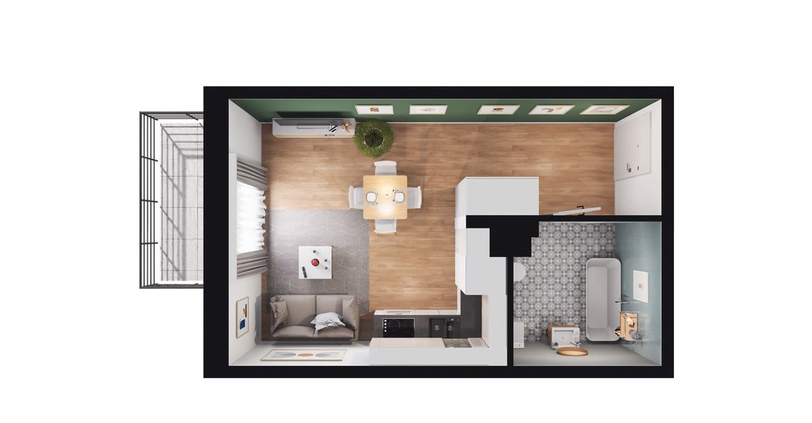 1-pokojowe mieszkanie 27m2 Bez Prowizji