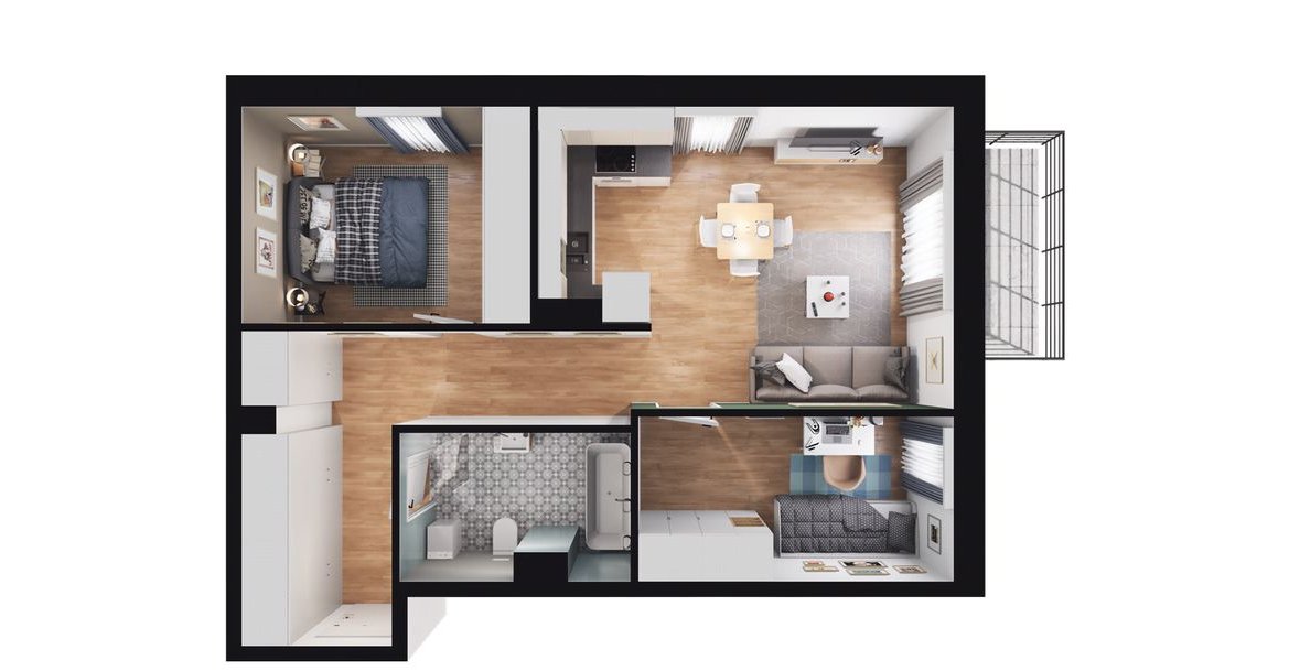 3-pokojowe mieszkanie 53m2 Bez Pośredników