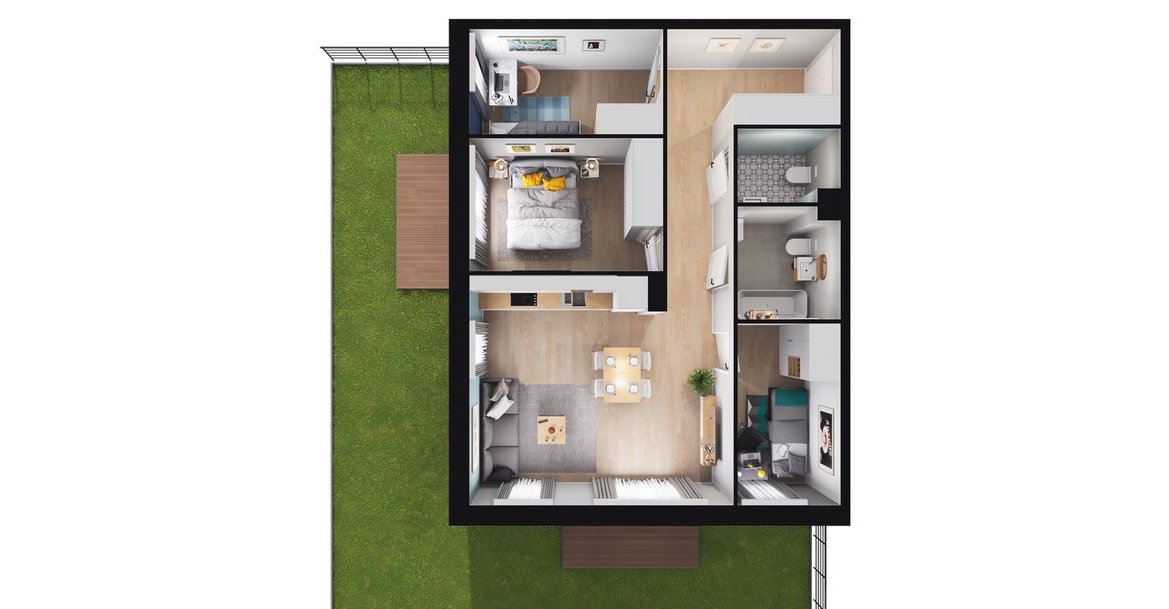 4-pokojowe mieszkanie 63m2 + ogródek Bez Prowizji