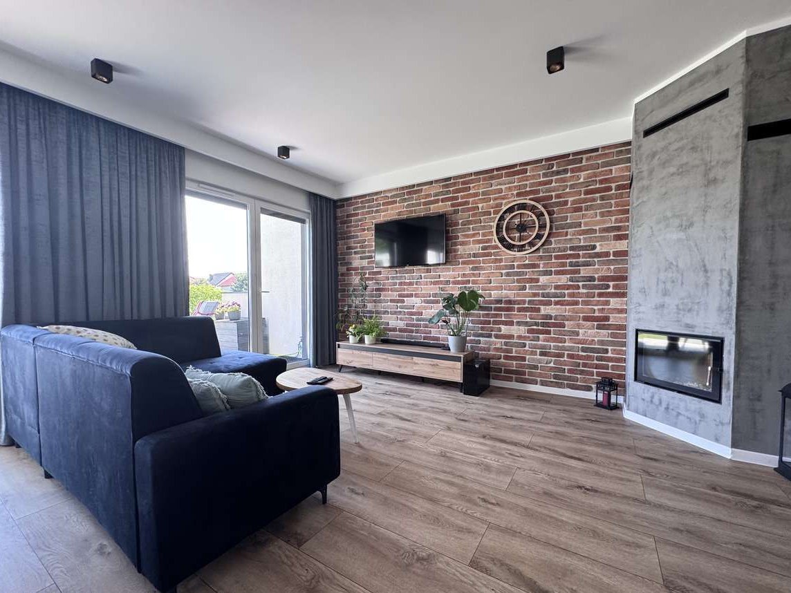 Nowoczesny dom szeregowy, Murowaniec | 134 m² | ogród, garaż