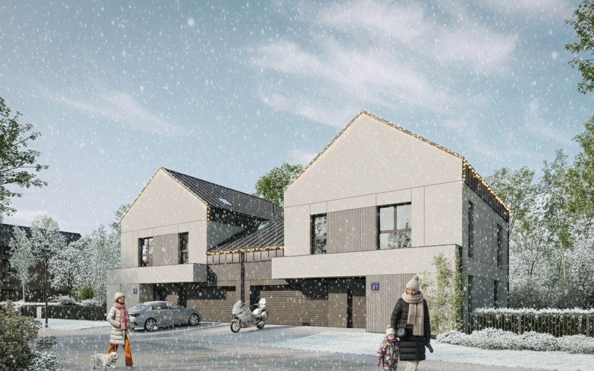 Dom z 2 garażami i dużym ogrodem