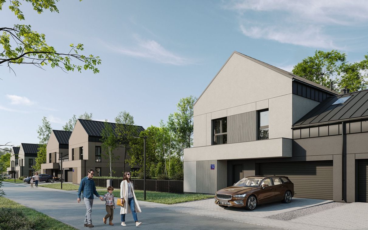 Dom z 2 garażami i dużym ogrodem