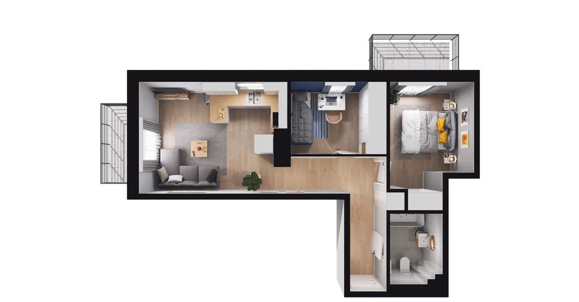 3-pokojowe mieszkanie 49m2 Bez Prowizji