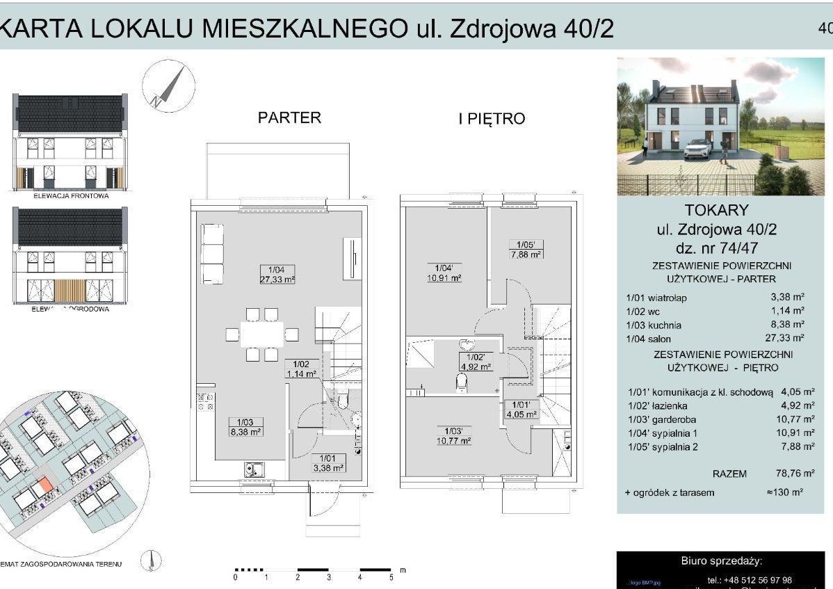 Dwupoziomowy dom z dużym ogrodem - Tokary