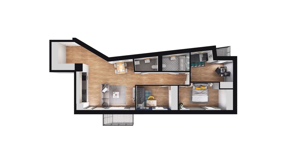 4-pokojowe mieszkanie 77m2 + balkon Bezpośrednio