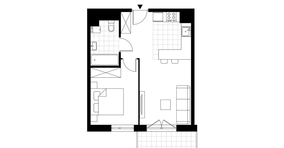 2-pokojowe mieszkanie 39m2 + balkon