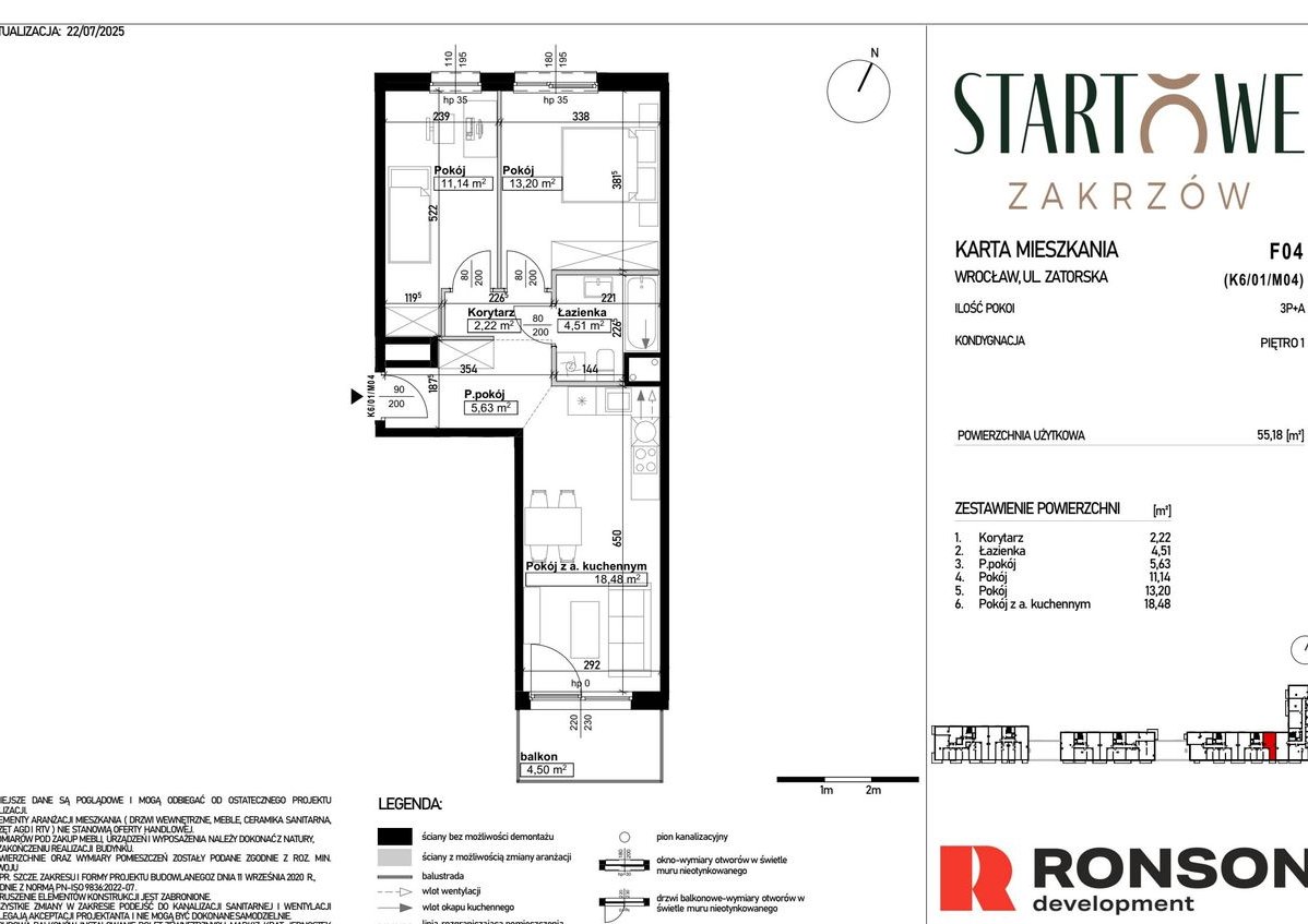 3-pokojowe mieszkanie 55m2 + balkon Bez Prowizji