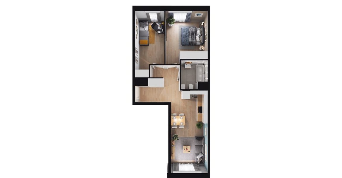 3-pokojowe mieszkanie 55m2 + balkon Bez Prowizji