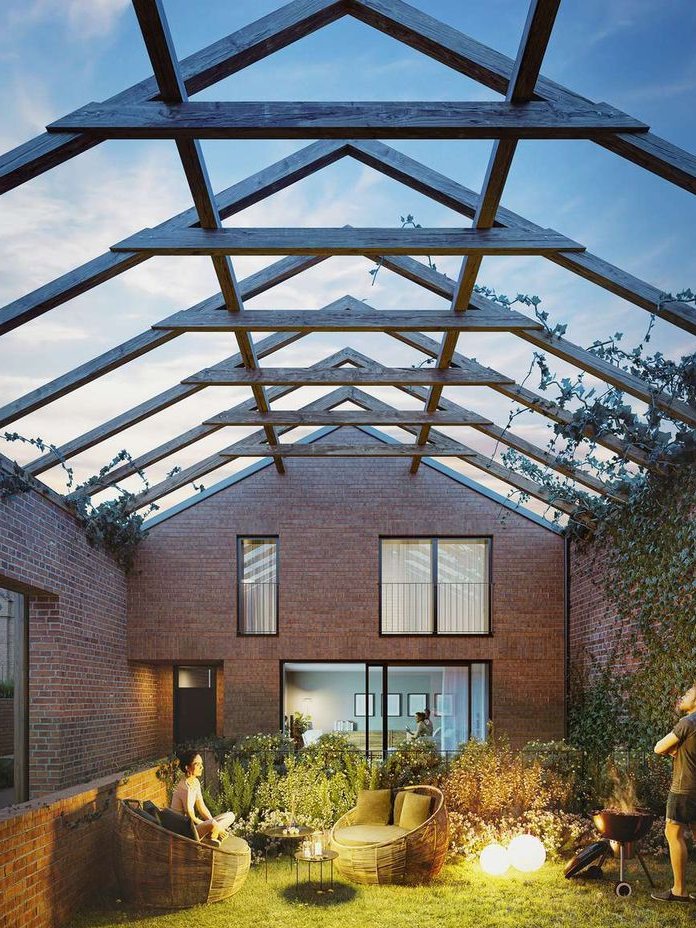 Dwupoziomowy apartament z ogródkiem w parku | Folwark Scheiblera