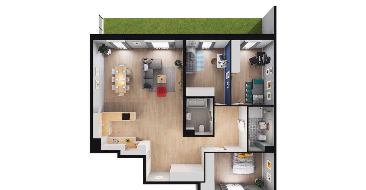 4-pokojowe mieszkanie 109m2 + ogródek