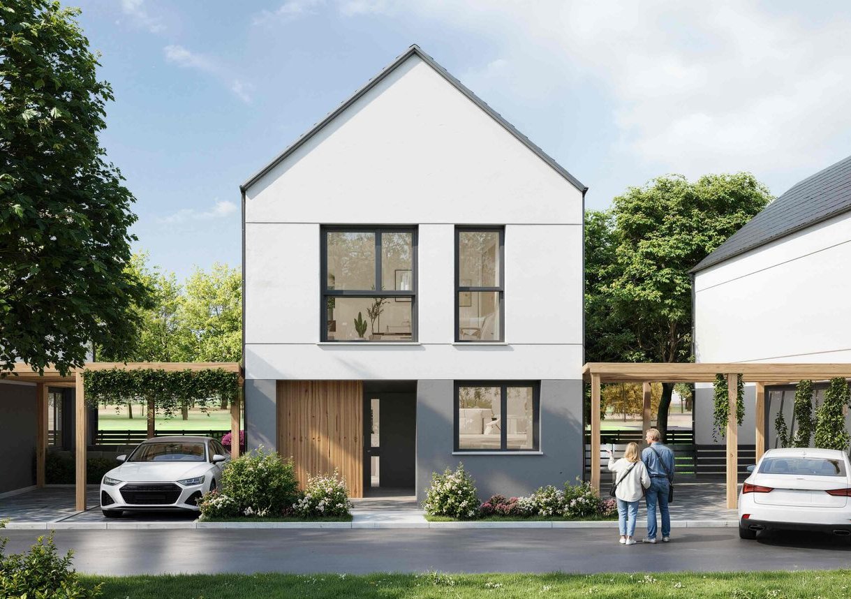 Dom w stanie surowym zamkniętym Żłobizna gm. Skarbimierz