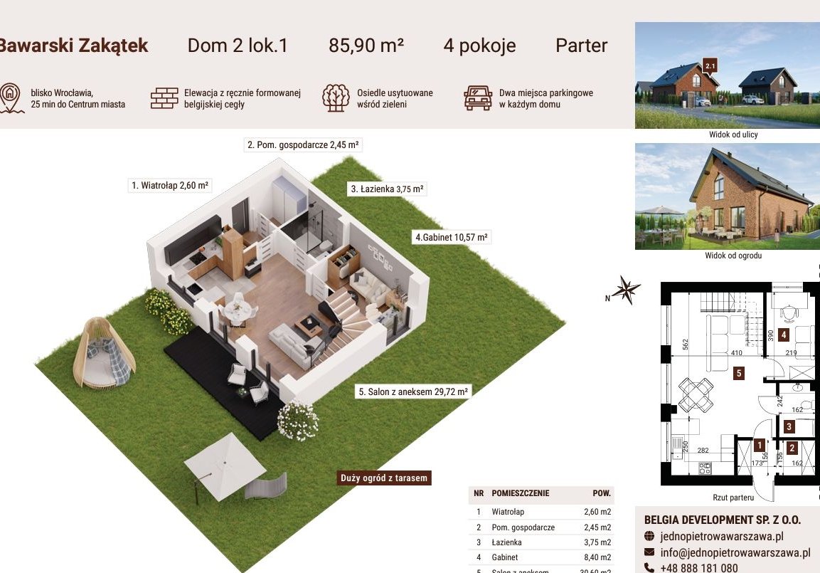 Wyjątkowy projekt bliźniaka w stylu Bawarskim – Długołęka