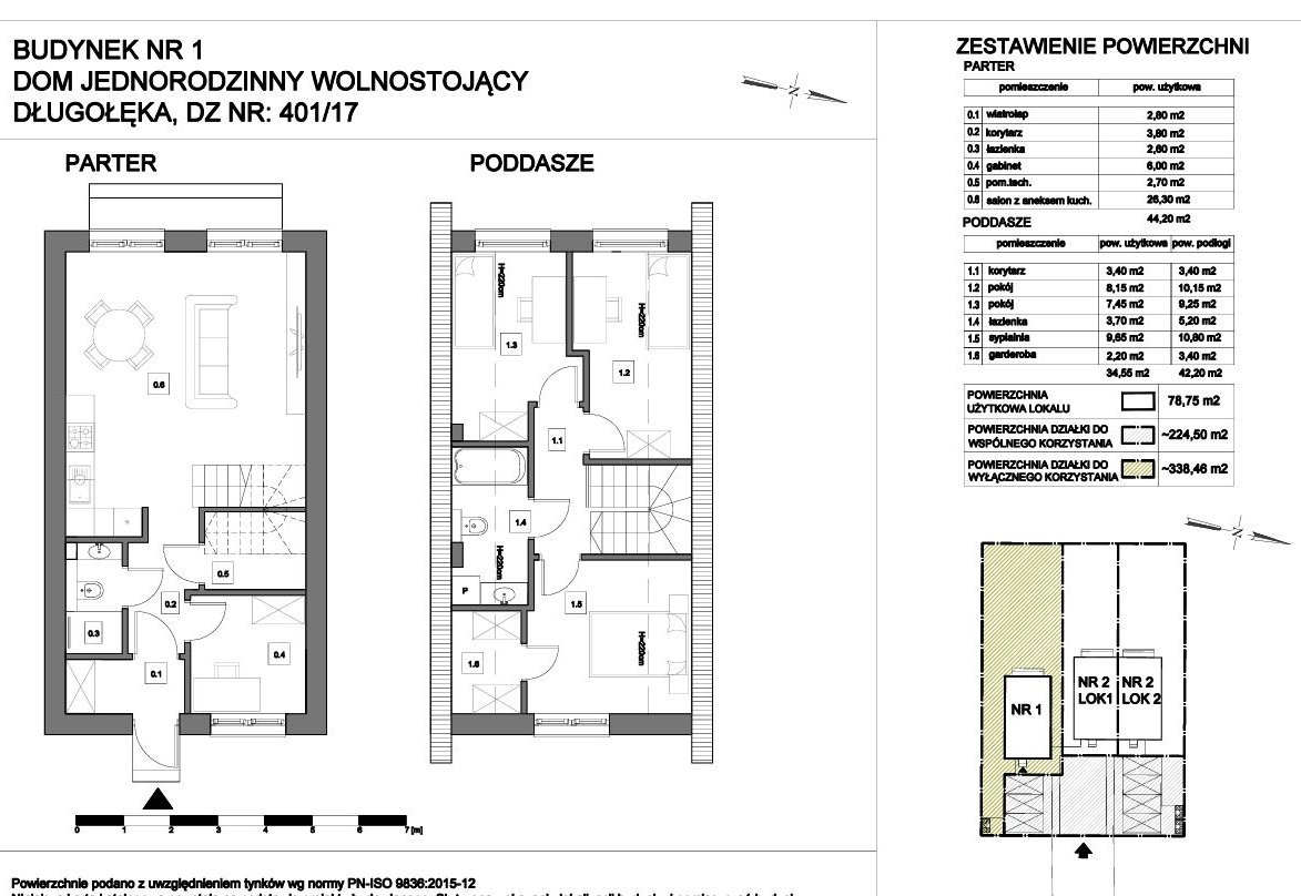 Stylowy dom z cegły klinkierowej w zabudowie wolnostojącej