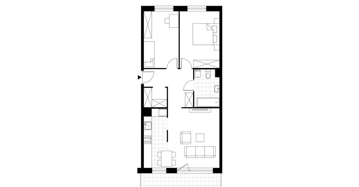 3-pokojowe mieszkanie 64m2 + balkon