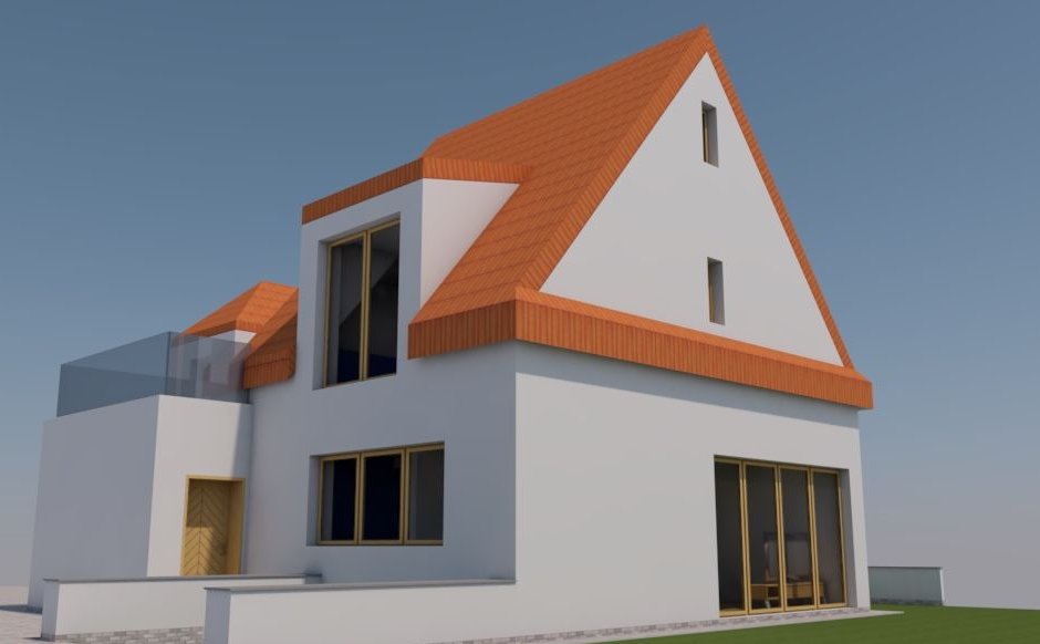 Dom (pół bliźniaka) Ogrody – WZ na rozbudowe do ok. 360 m²