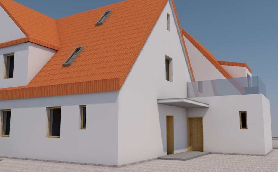 Dom (pół bliźniaka) Ogrody – WZ na rozbudowe do ok. 360 m²