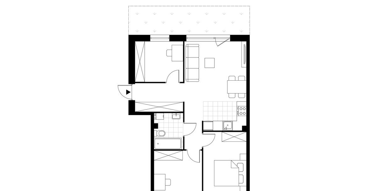 4-pokojowe mieszkanie 59m2 + ogródek