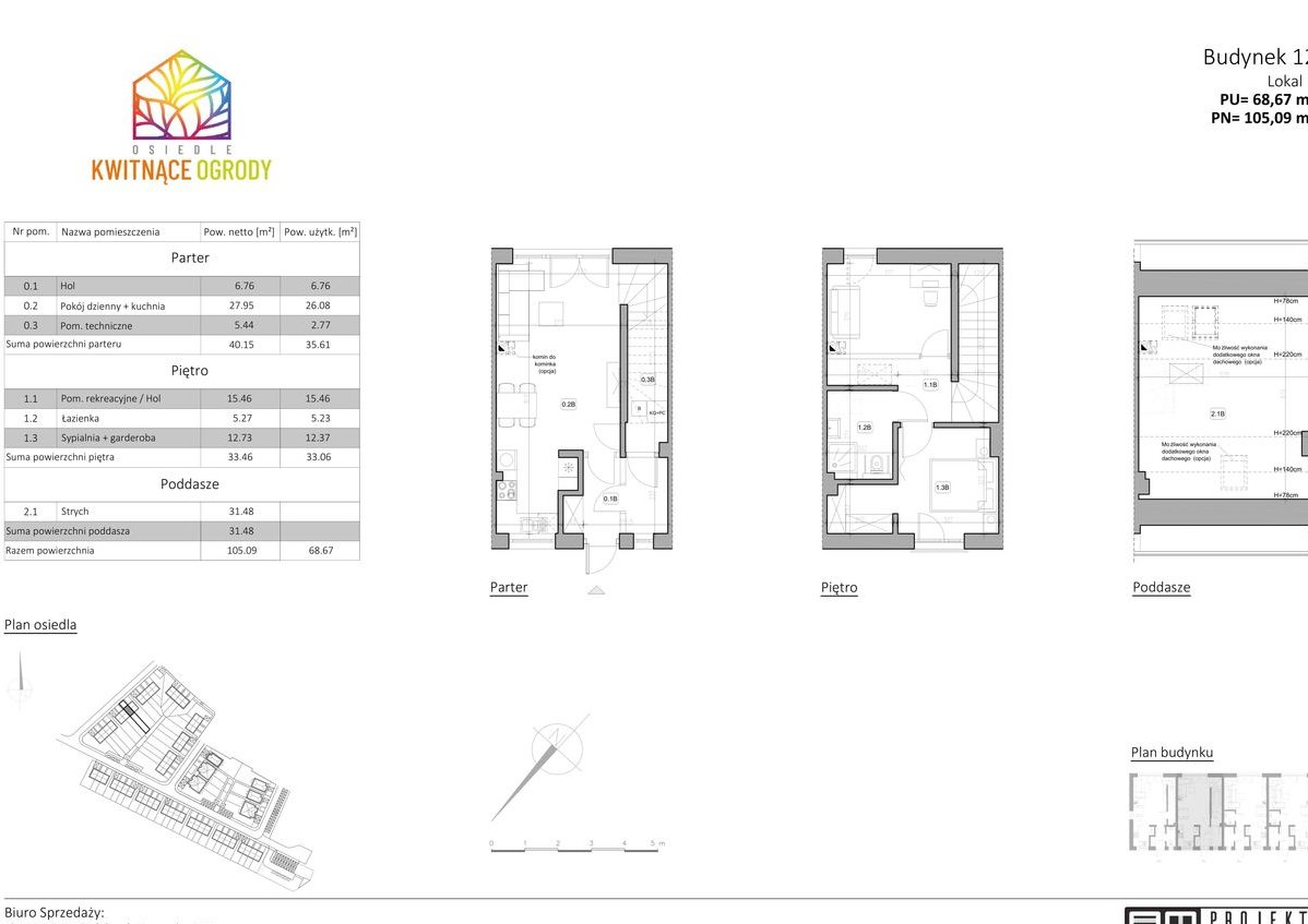 Kwitnące Ogrody | dom z ogrodem Kowale Bąkowo 12 B