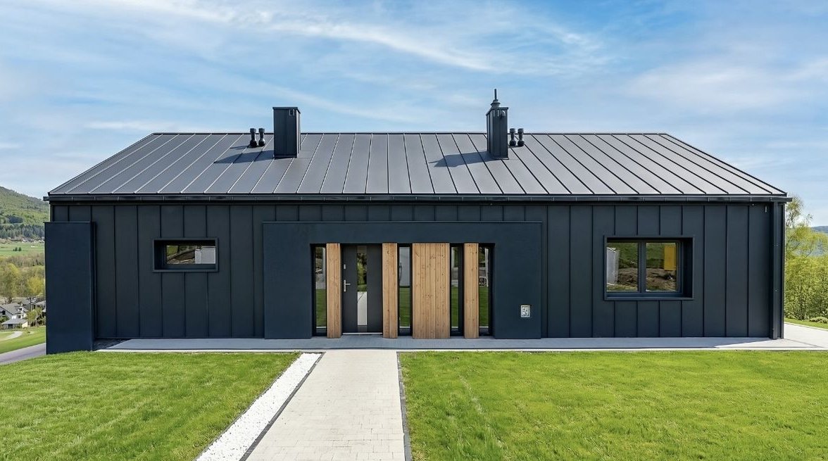 Nowoczesny dom 213m2, Lipowa- Widokowa ekspozycja, Dom parterowy