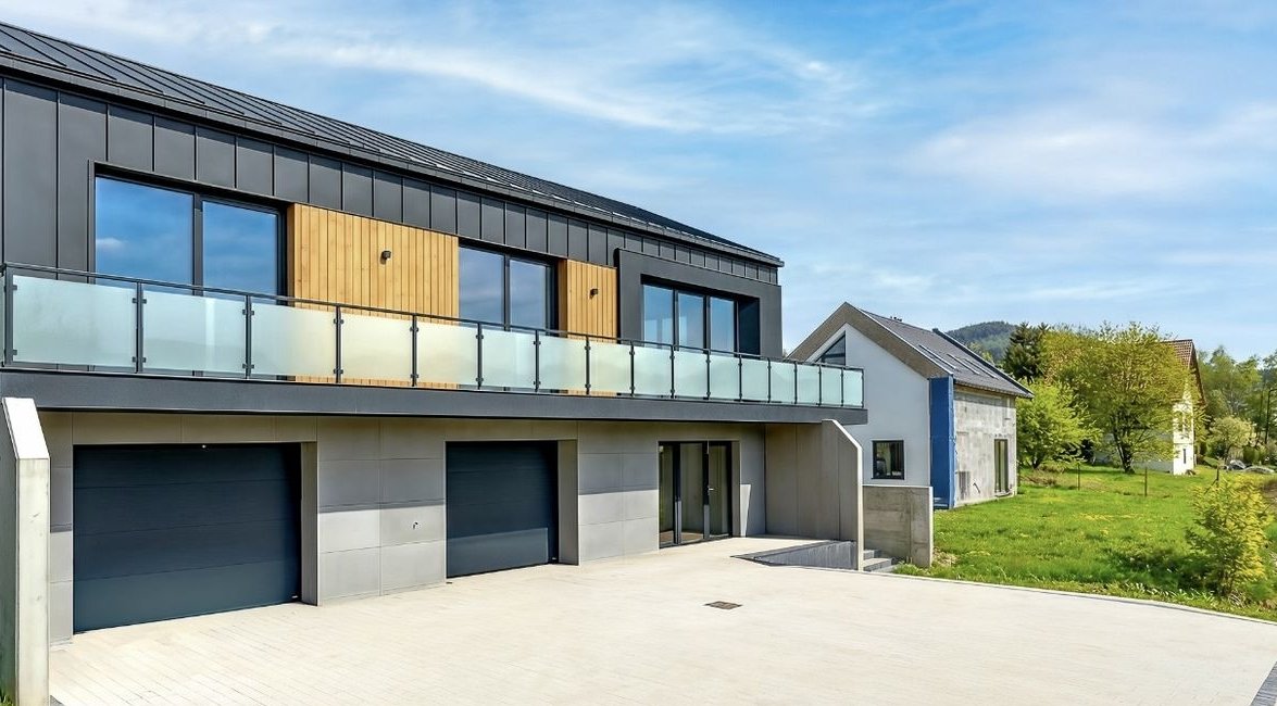 Nowoczesny dom 213m2, Lipowa- Widokowa ekspozycja, Dom parterowy