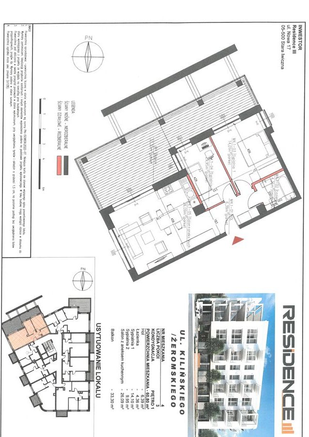 Nowe mieszkanie 3 pokoje z dużym tarasem 33 mkw