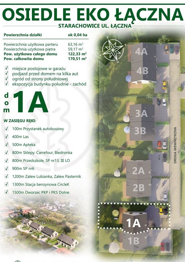 Dom jednorodzinny na wyjątkowym osiedlu w Starachowicach, ul. Łączna.