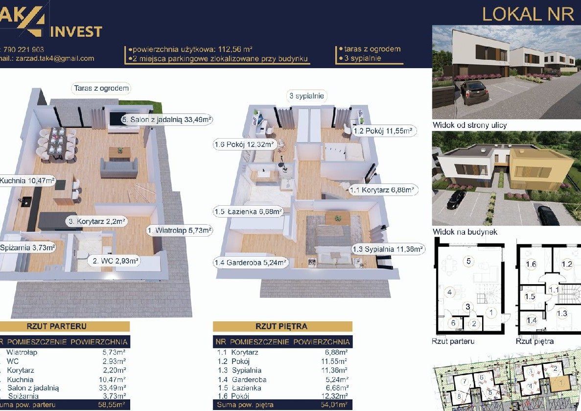 Katowice, Mikołów, dom nr 5 oraz dom nr 1 - 112 m²
