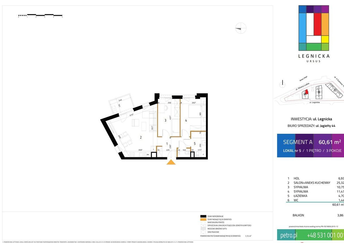 Legnicka Ursus | mieszkanie 3-pok. | A_M05