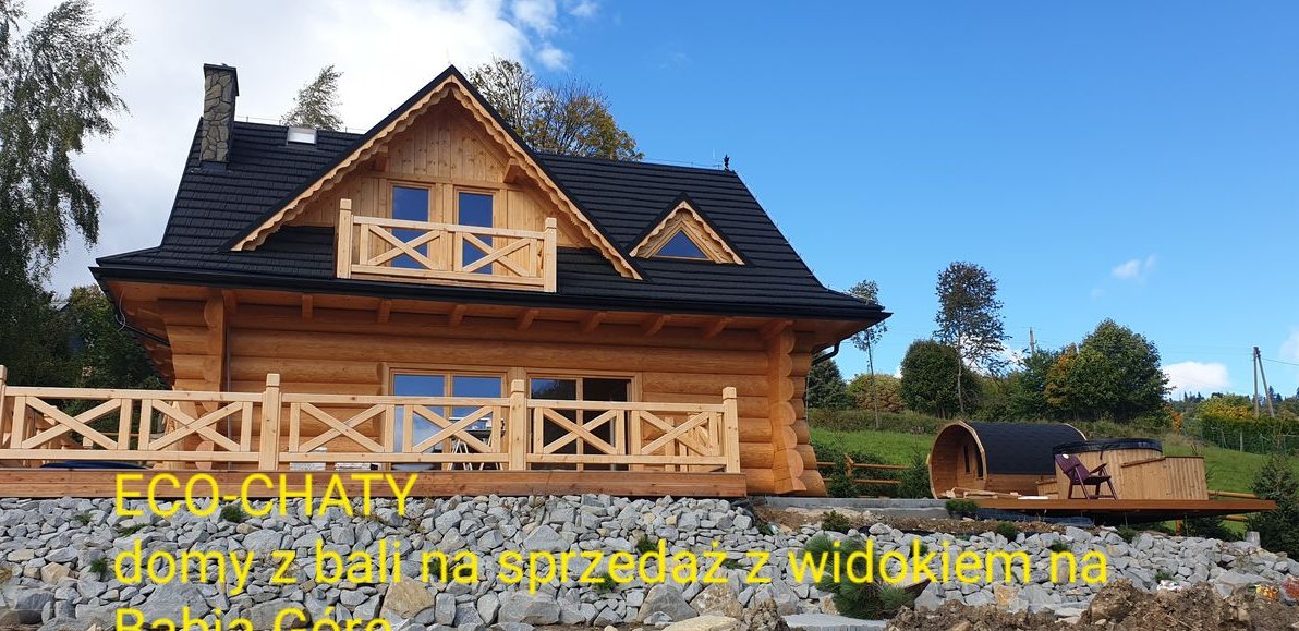 Dom z drewna działka widokowa Zawoja Babia Góra
