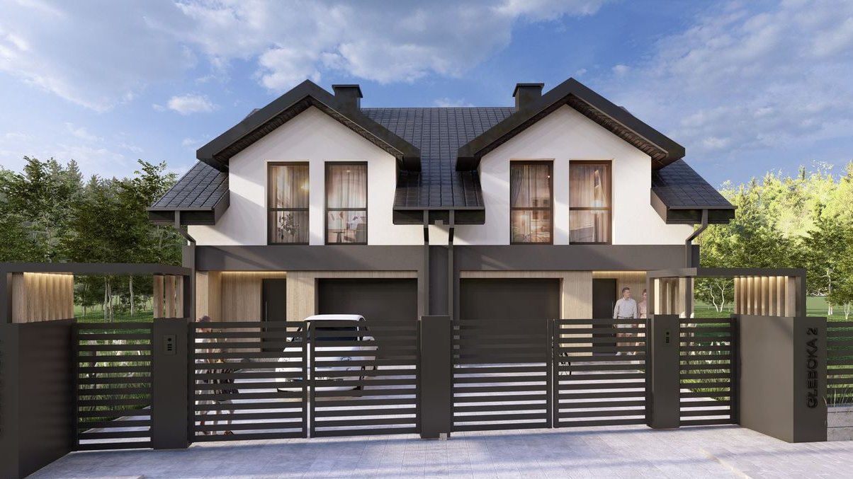 GOTOWE - Nowoczesny dom 5 pokoi z garażem na przedmieściach