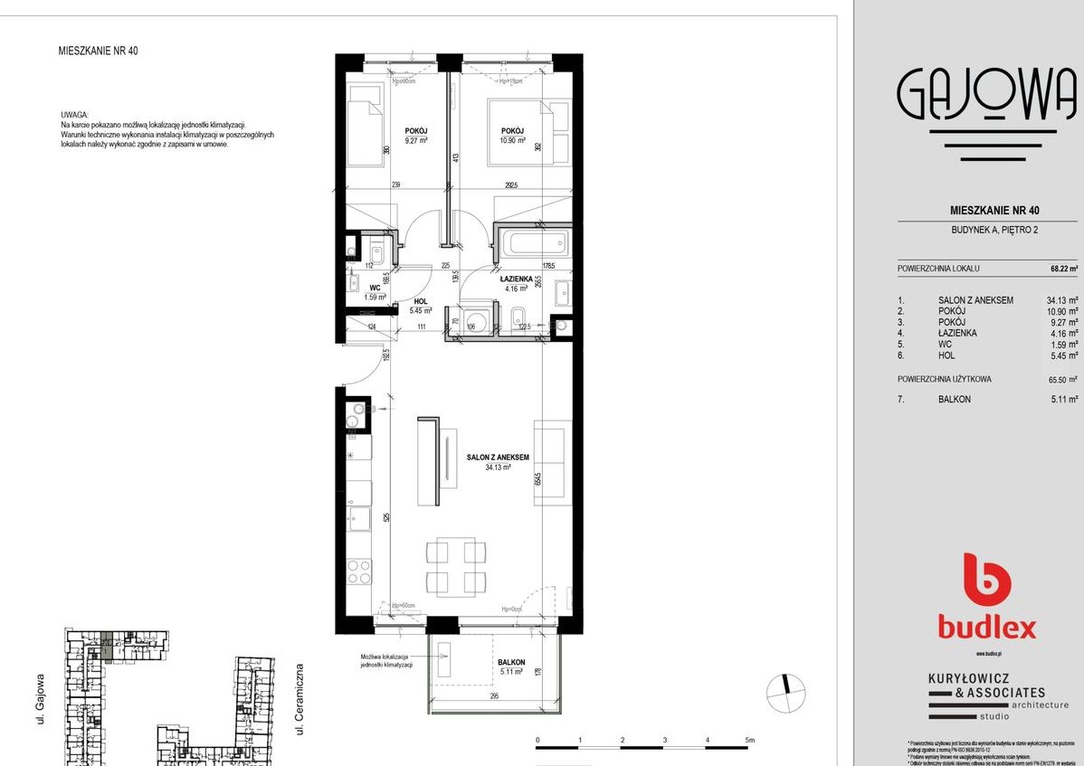 Gajowa | mieszkanie 3-pok. | A.40