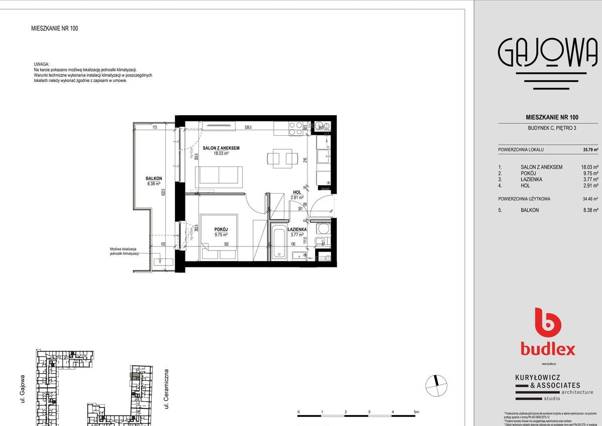 Gajowa | mieszkanie 2-pok. | C.100