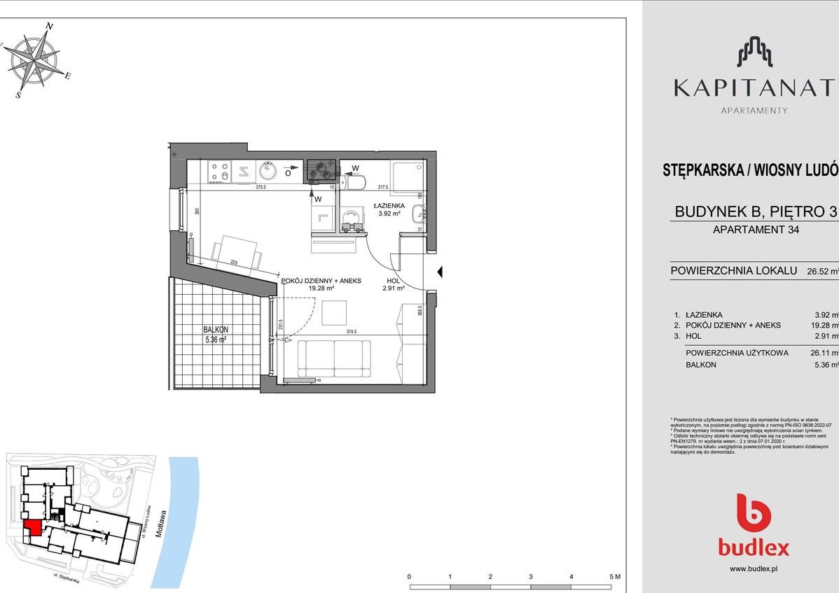 1-pokojowe mieszkanie 26m2 + balkon Bez Prowizji