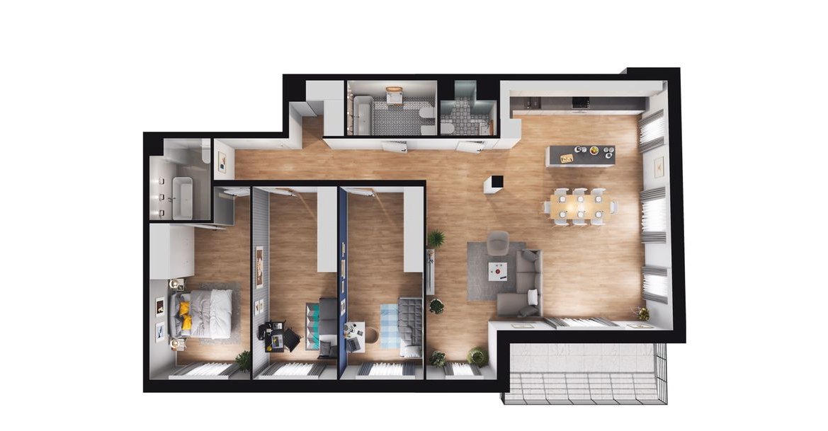 4-pokojowe mieszkanie 121m2 + balkon Bez Prowizji