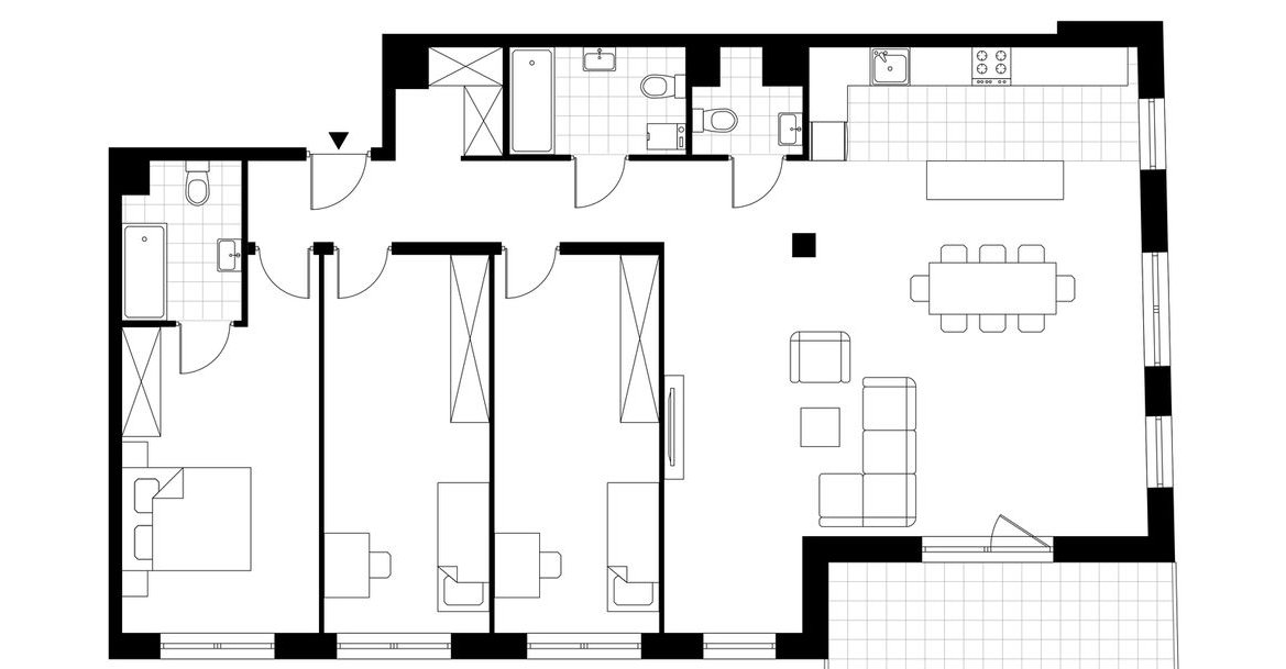 4-pokojowe mieszkanie 121m2 + balkon Bez Prowizji