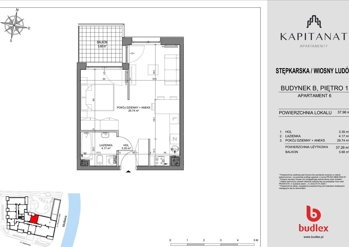 2-pokojowe mieszkanie 37m2 + balkon Bezpośrednio