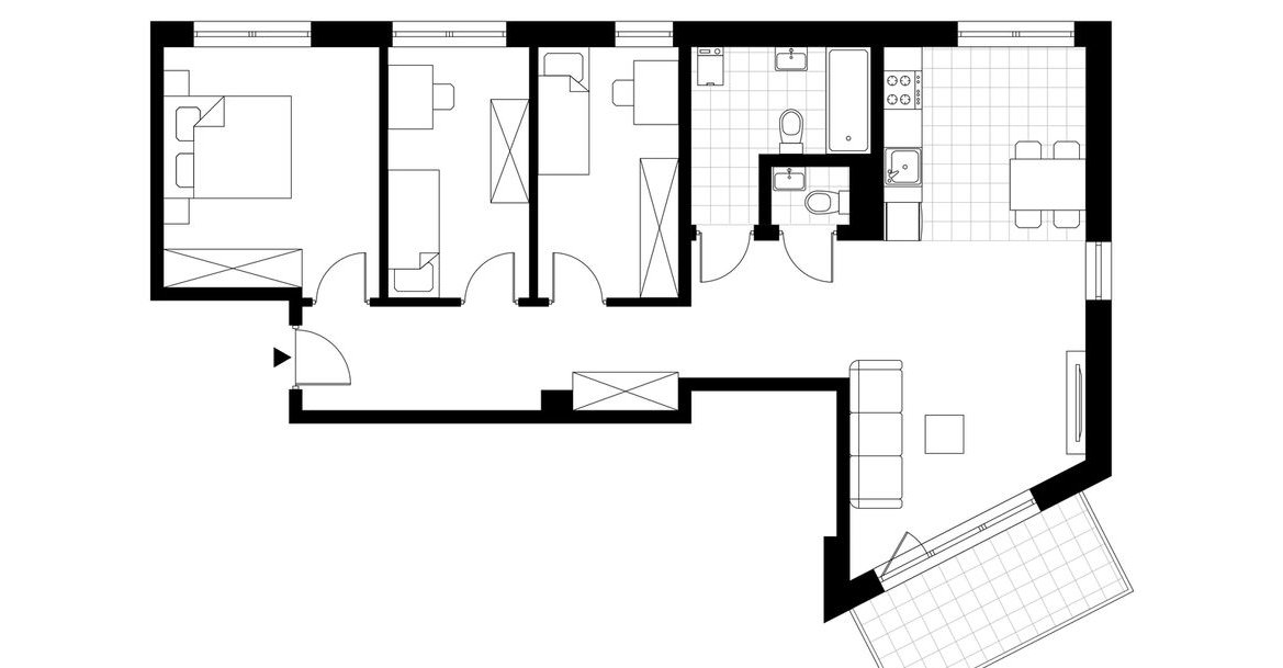 4-pokojowe mieszkanie 76m2 + balkon Bezpośrednio