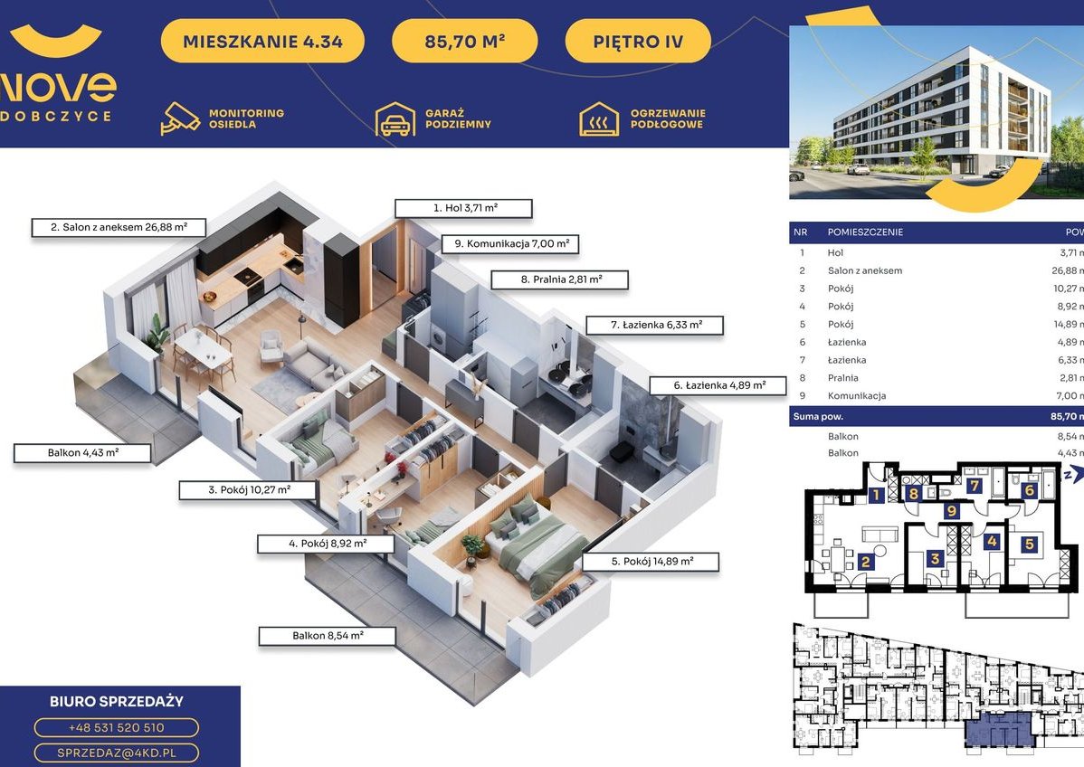 Nove Dobczyce | mieszkanie 4-pok. | 34