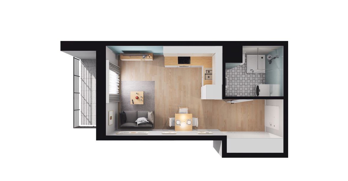 Nove Dobczyce | mieszkanie 1-pok. | 65