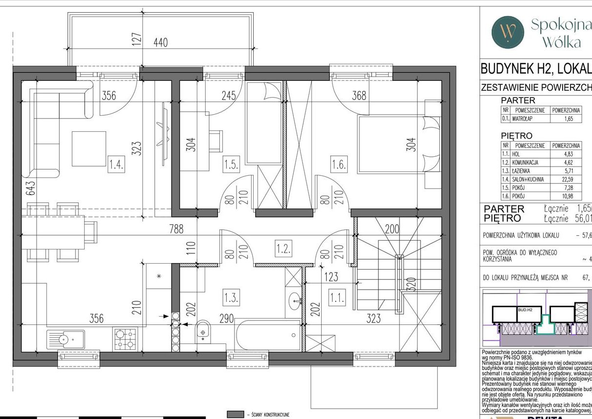3-pokojowe mieszkanie 57m2 + ogródek Bez Prowizji