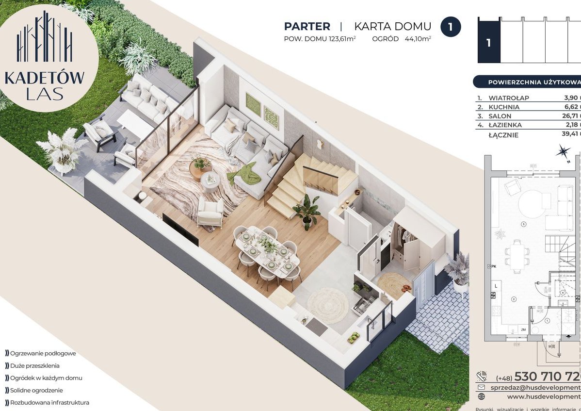 6-pokojowy dom 123m2 + ogródek Bezpośrednio