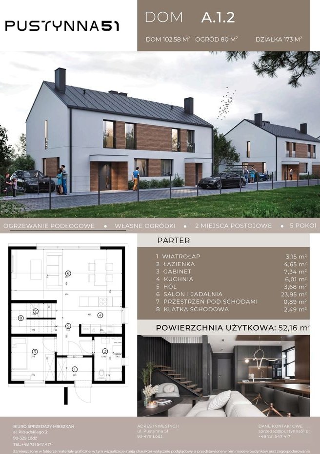 5-pokojowy dom 102m2 + ogródek Bez Pośredników
