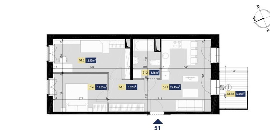 Dwupak inwestycyjny Katowice – 2 kawalerki ROI 13%