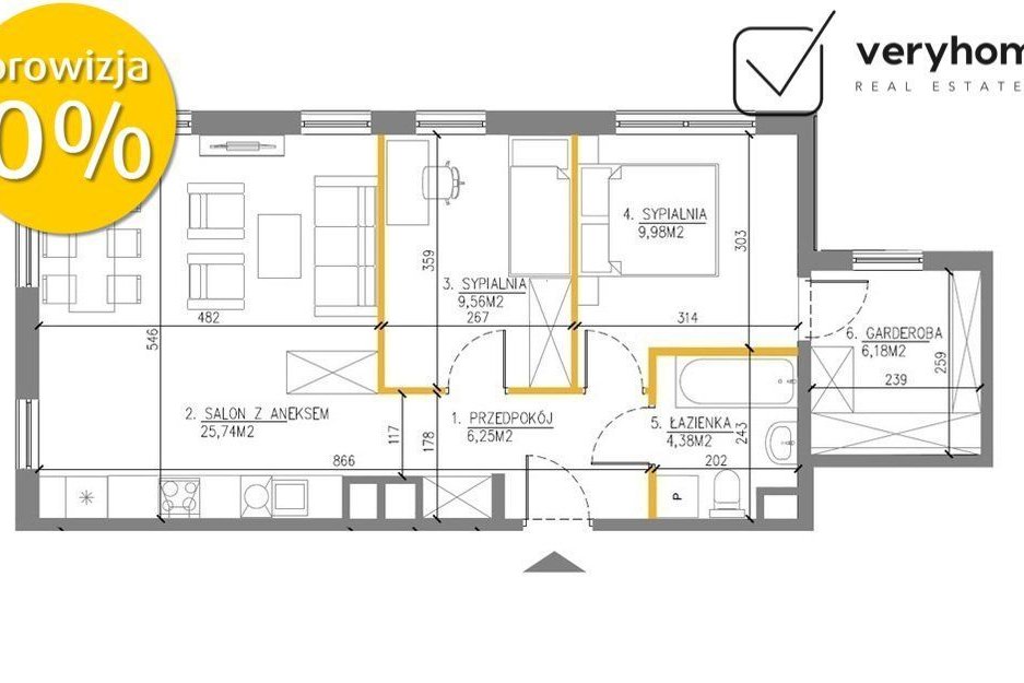 3 pokoje z garderobą 6m2 ! Wysoki standard, park